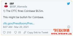 Coinbase因洗交易量被CFTC罚650万美元