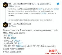 8万枚比特币几乎全军覆没！LUNA基金会储备剩313枚比特